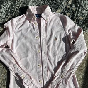 Polo Ralph Lauren Striped Knit Cotton Oxford Shirt